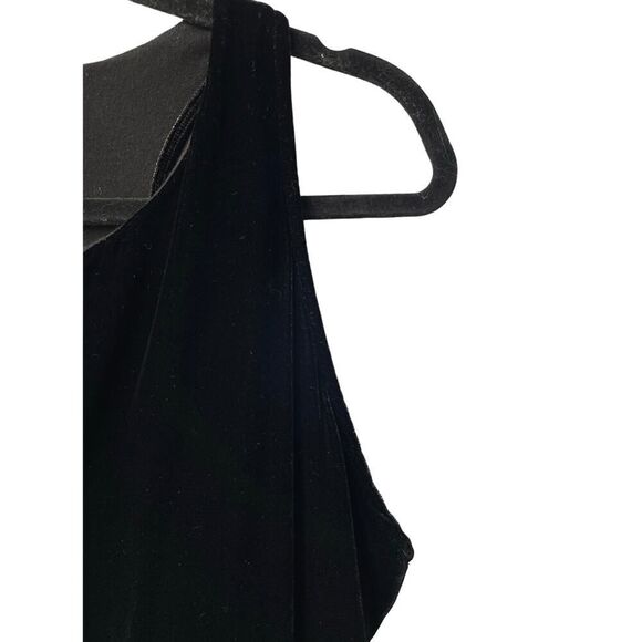Eileen Fisher Silk Blend Velvet Sleeveless Scoop Neck Tank Top Size L black - Picture 3 of 8